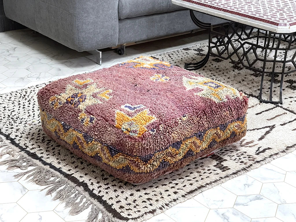 Violet Visions - Kilim Pouf