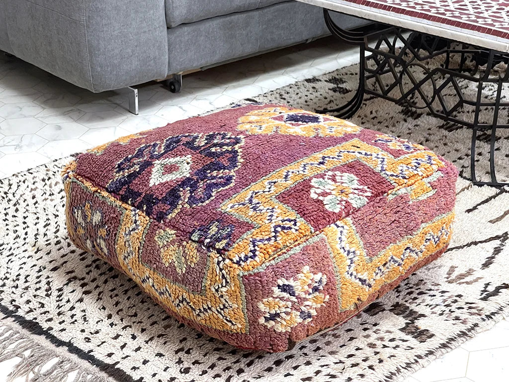 Royal Mosaic - kilim pouf