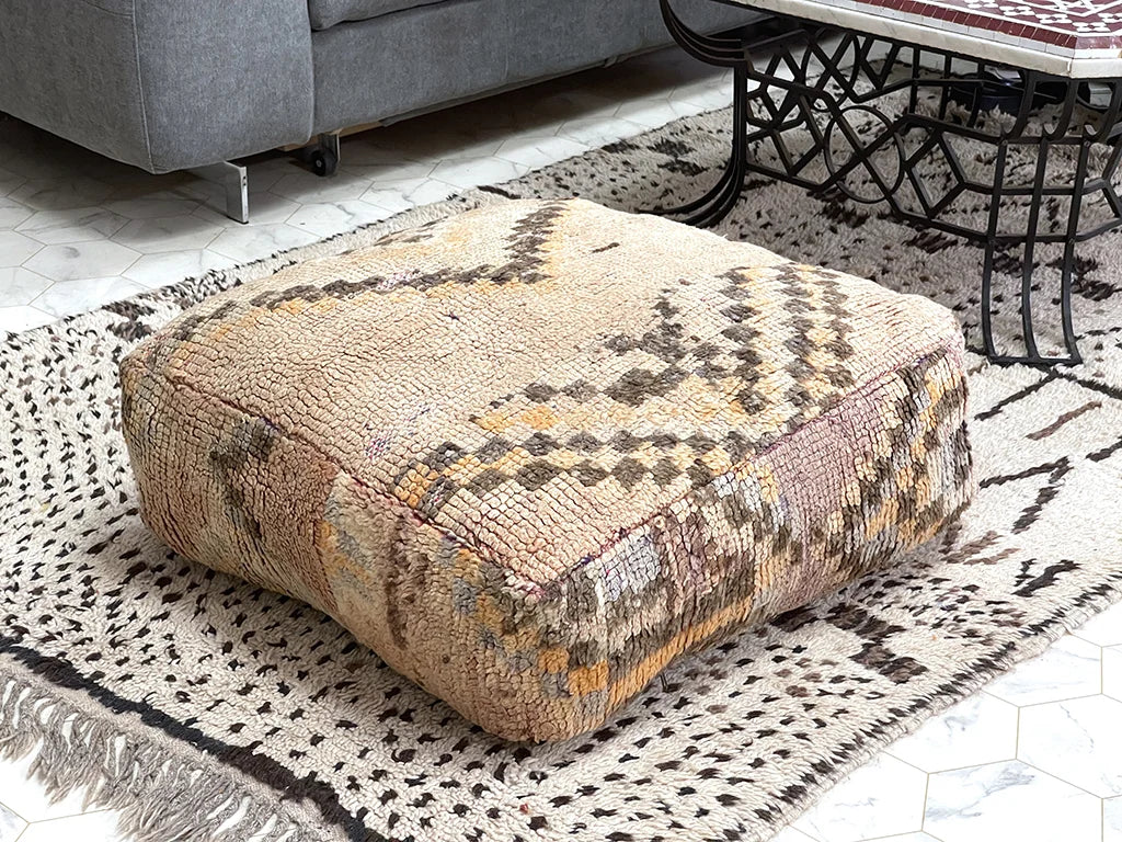 Coastal Breeze - kilim pouf