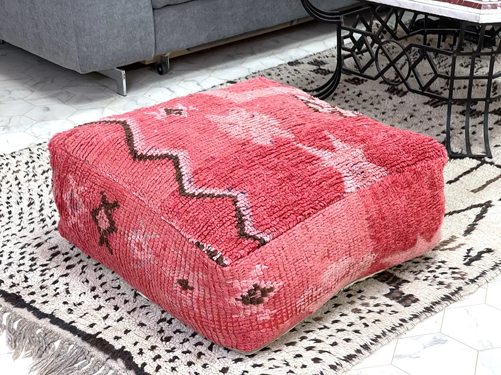 Peony Paradise - Kilim pouf