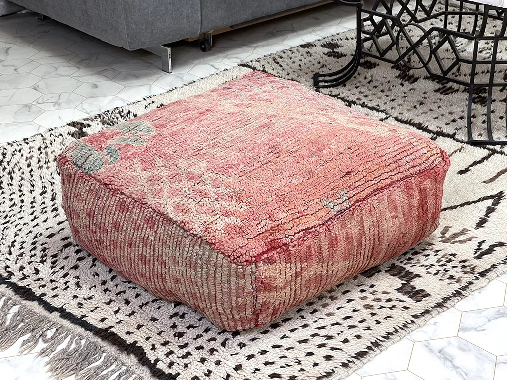 Honeycomb Haven - Kilim Pouf