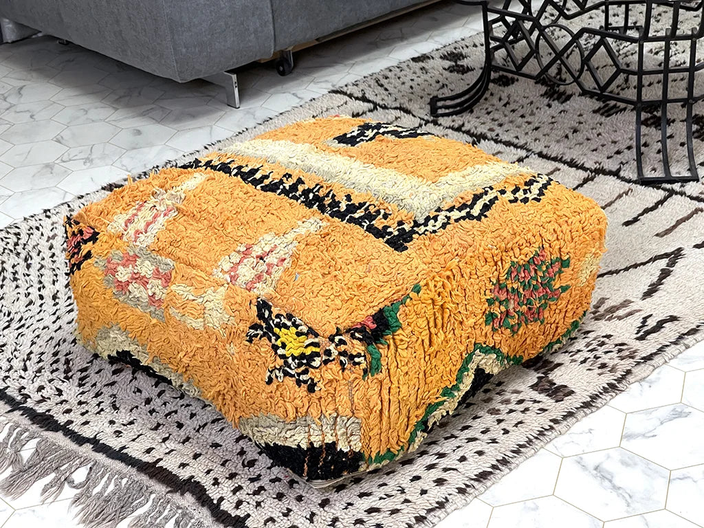 Citrus Zest - Kilim pouf