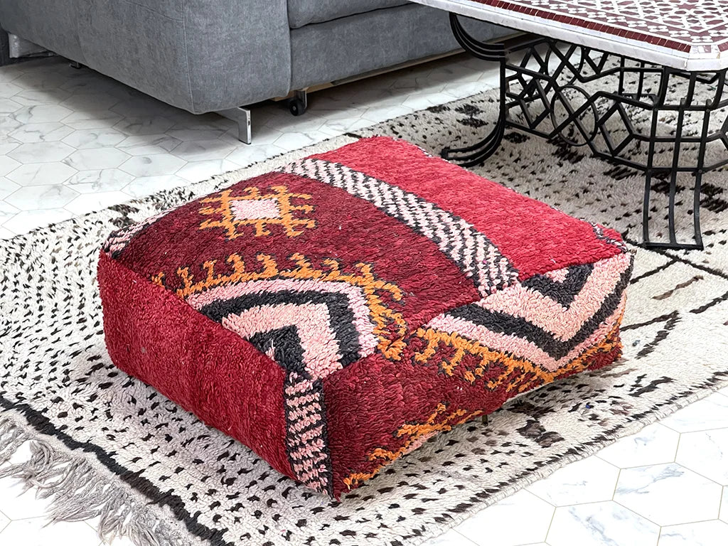 Berber Red - Kilim Pouf