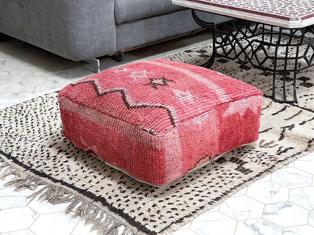 Red city - Kilim Pouf