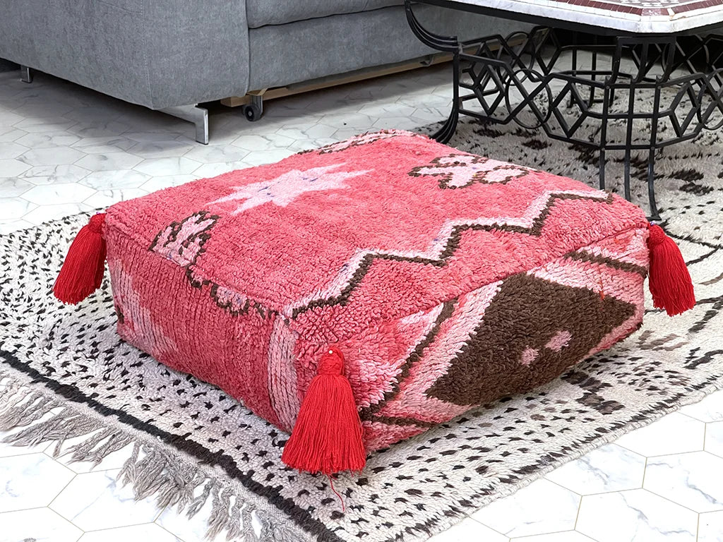 Jardin Rouge - Kilim Pouf