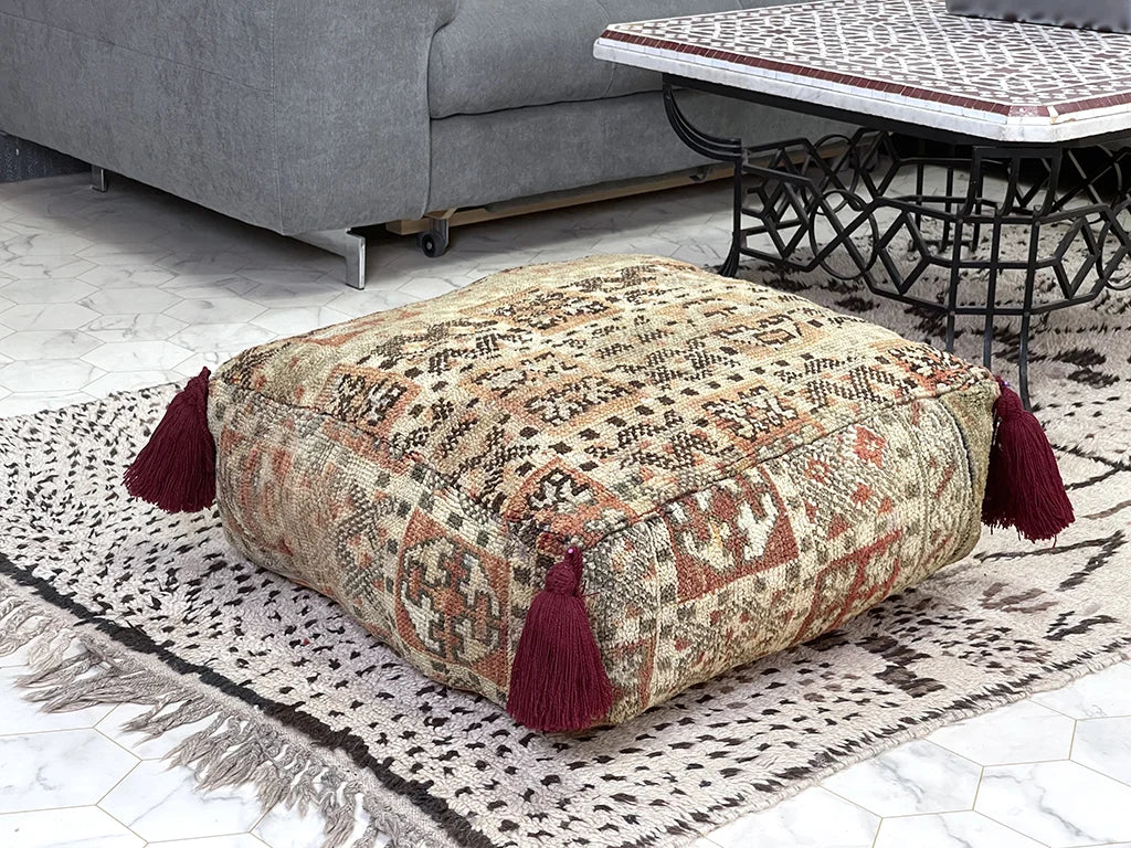 Saadian Splendor - Kilim Pouf