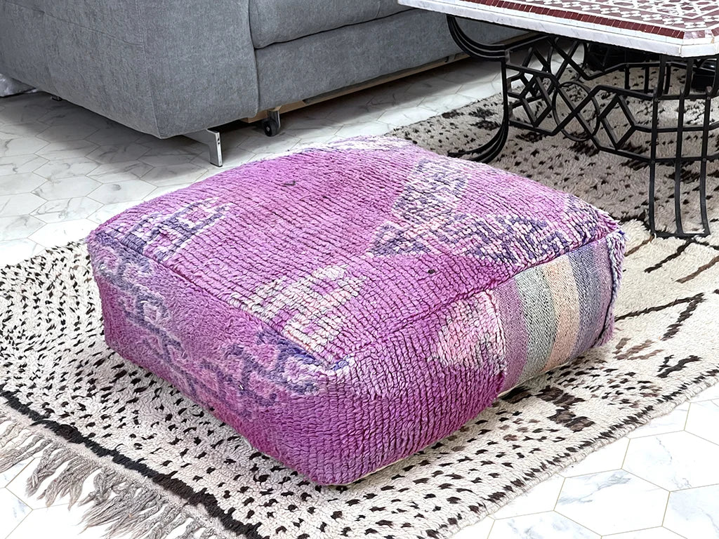 Deep Plum - Kilim Pouf