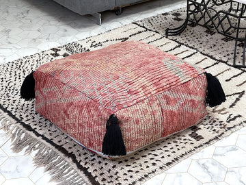 Honeycomb Haven - Kilim Pouf