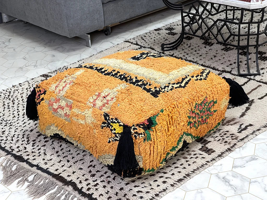 Citrus Zest - Kilim pouf