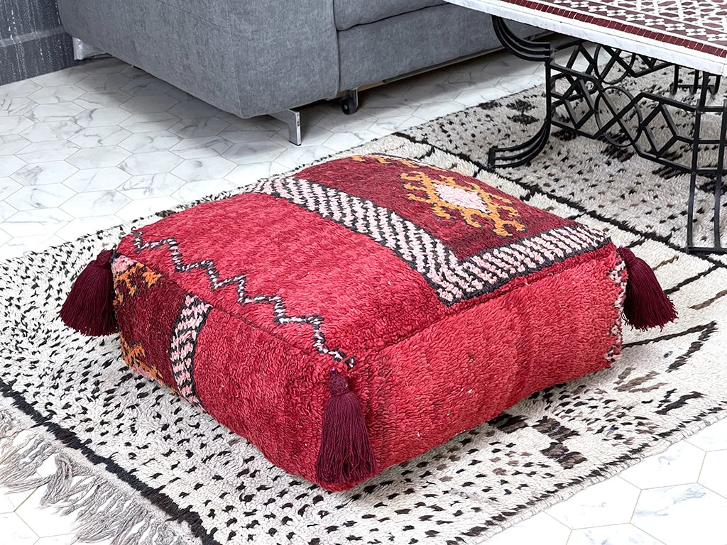 Berber Red - Kilim Pouf