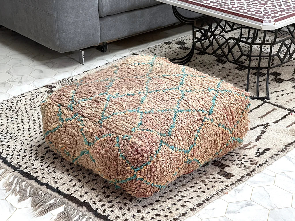 Namibian Neutral - Kilim Pouf