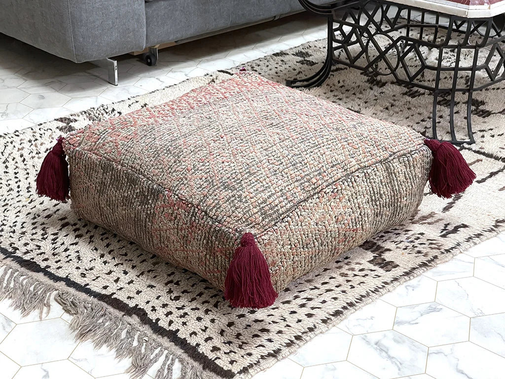 Terracotta Trails - Kilim Pouf