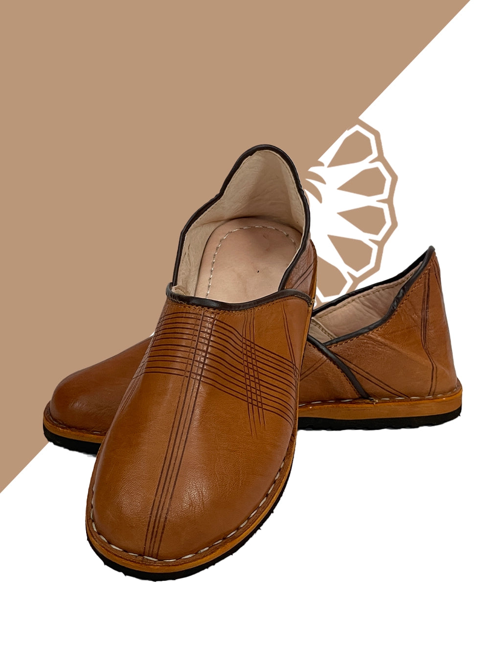 Brown Moroccan Slippers Mens