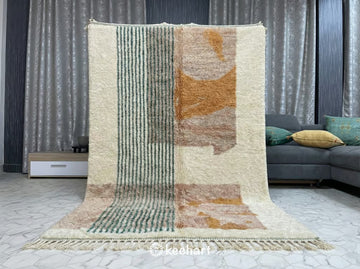 Custom Size Beni Ourain Rug - Made to Order Moroccan Wool in Warm Earth Tones