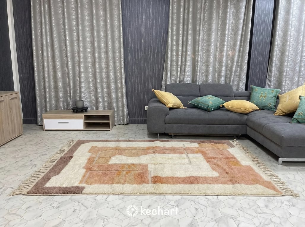 Custom Beni Ourain Rug - Made to Order Moroccan Wool in Warm Earth Tones