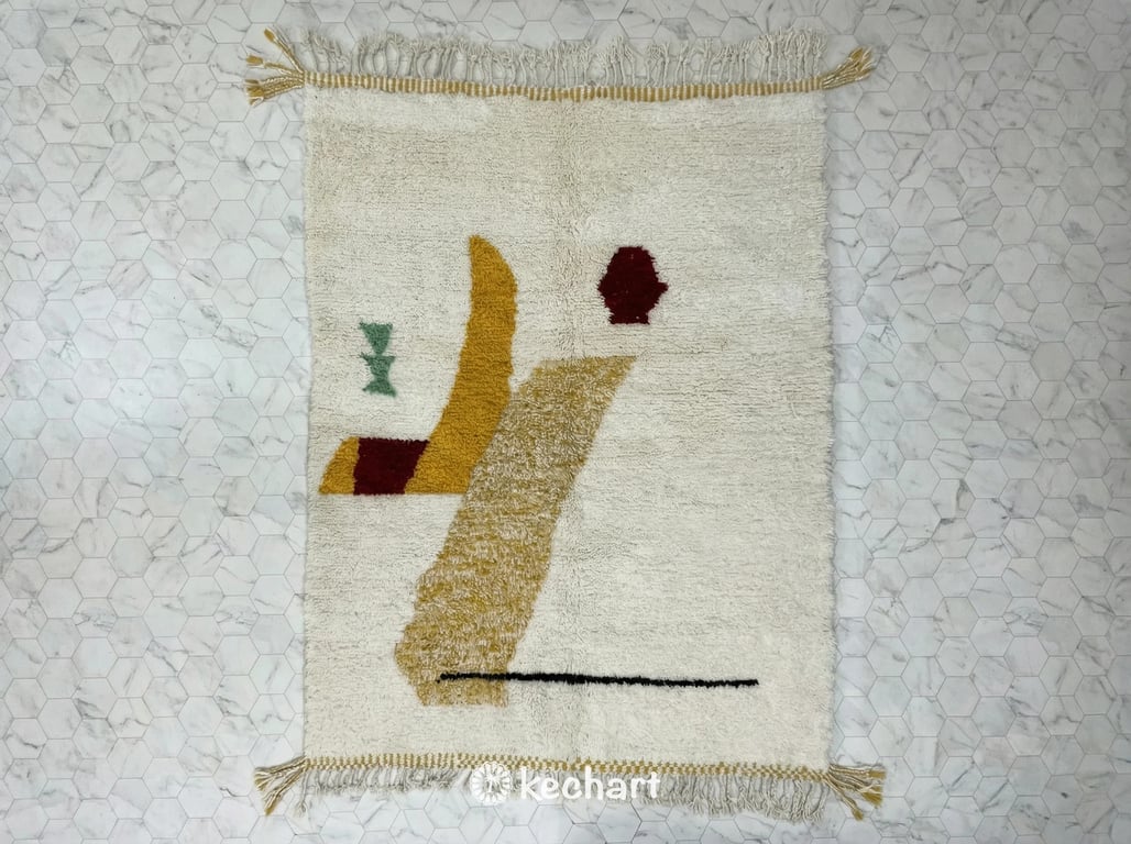 Custom Size Beni Ourain Moroccan Rug Handwoven Wool Geometric Diamond Pattern in Rich Earth Tones, Oxblood Red and Black