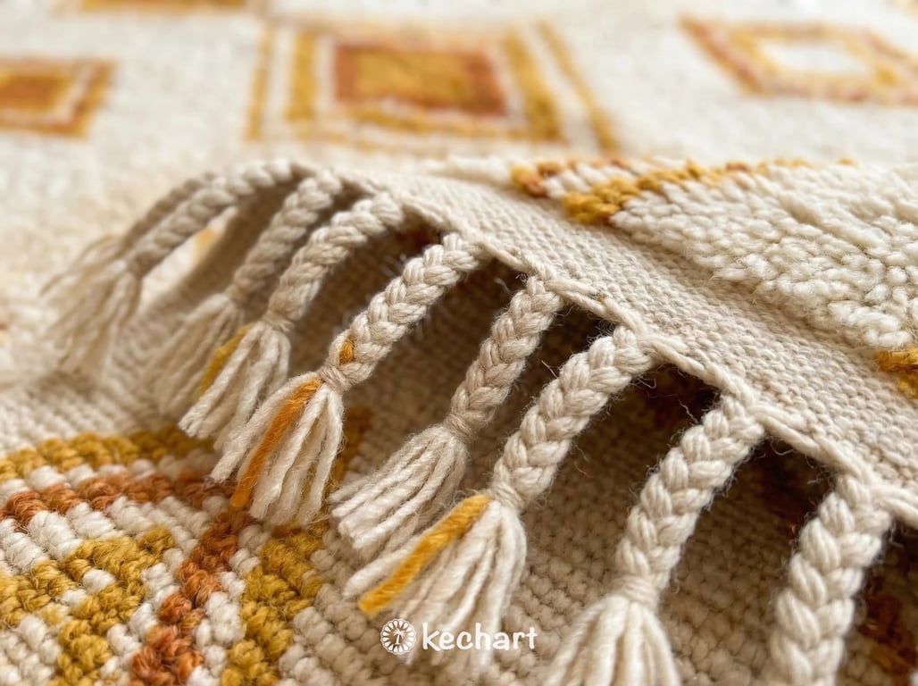 Custom Beni Ourain Rug - Saffron Yellow & Curry - Modern Asymmetric Design - Made to Order