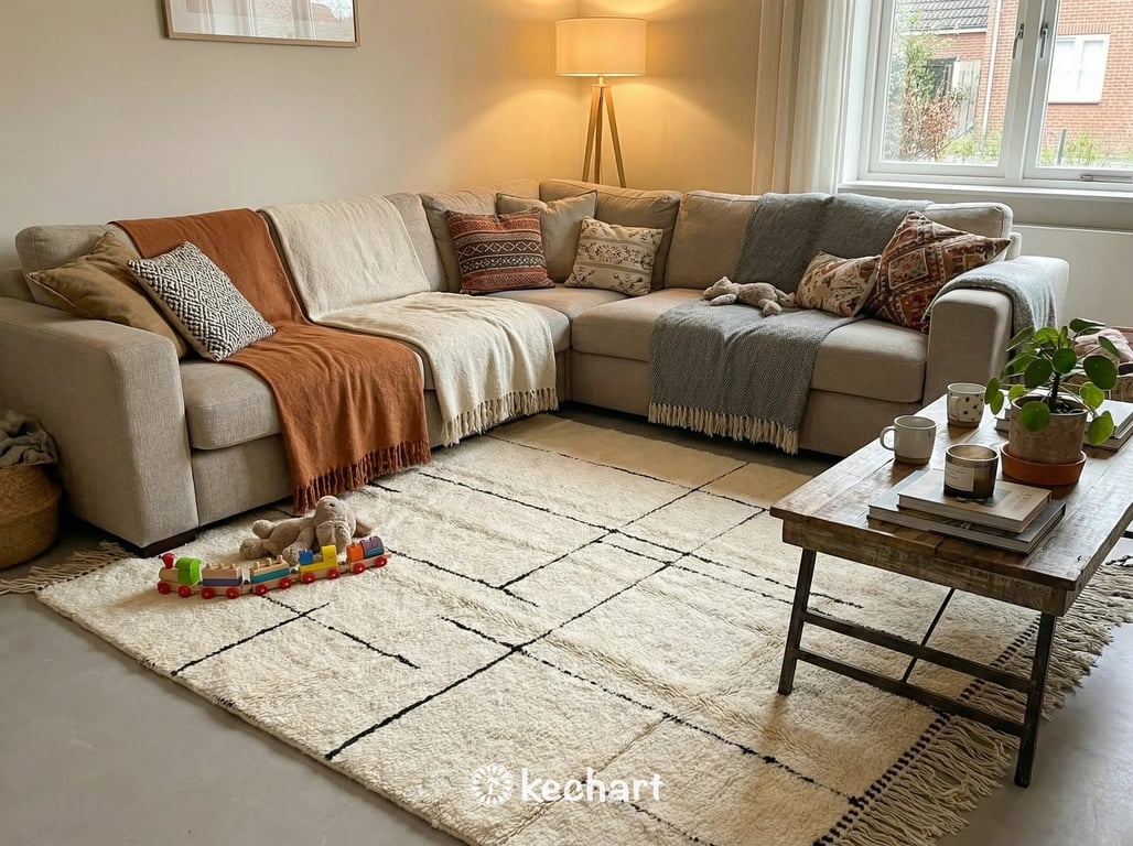 Custom Beni Ourain Rug – Made to Order Plush Moroccan Wool, Geometric Design