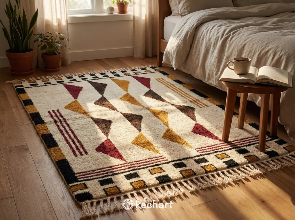Custom Beni Ourain Rug - Made to Order Moroccan Wool Rug in Rich Earth Tones