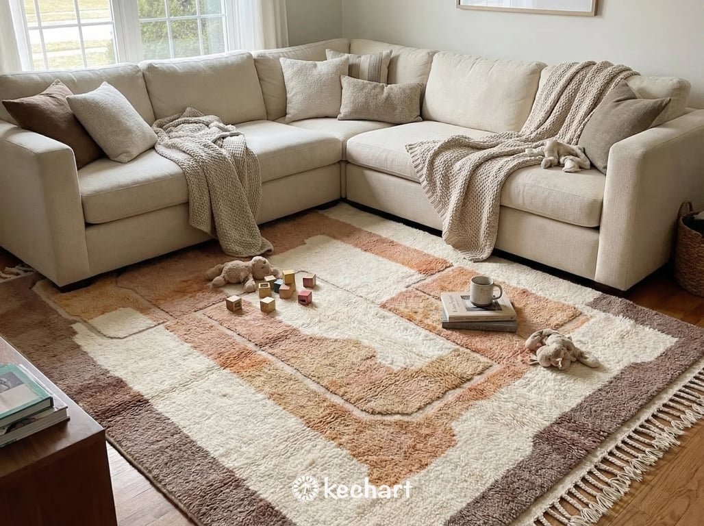 Custom Beni Ourain Rug - Made to Order Moroccan Wool in Warm Earth Tones