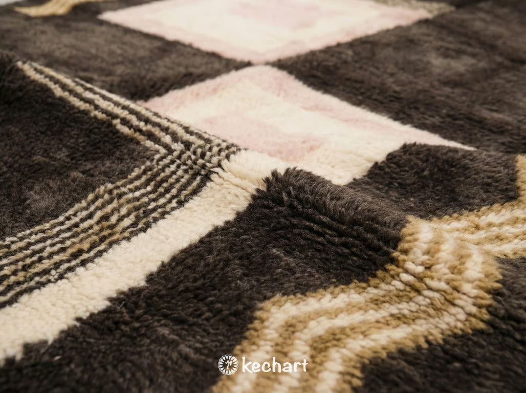 Custom Beni Ourain Rug - Made to Order Earth Tone Geometric Wool Rug