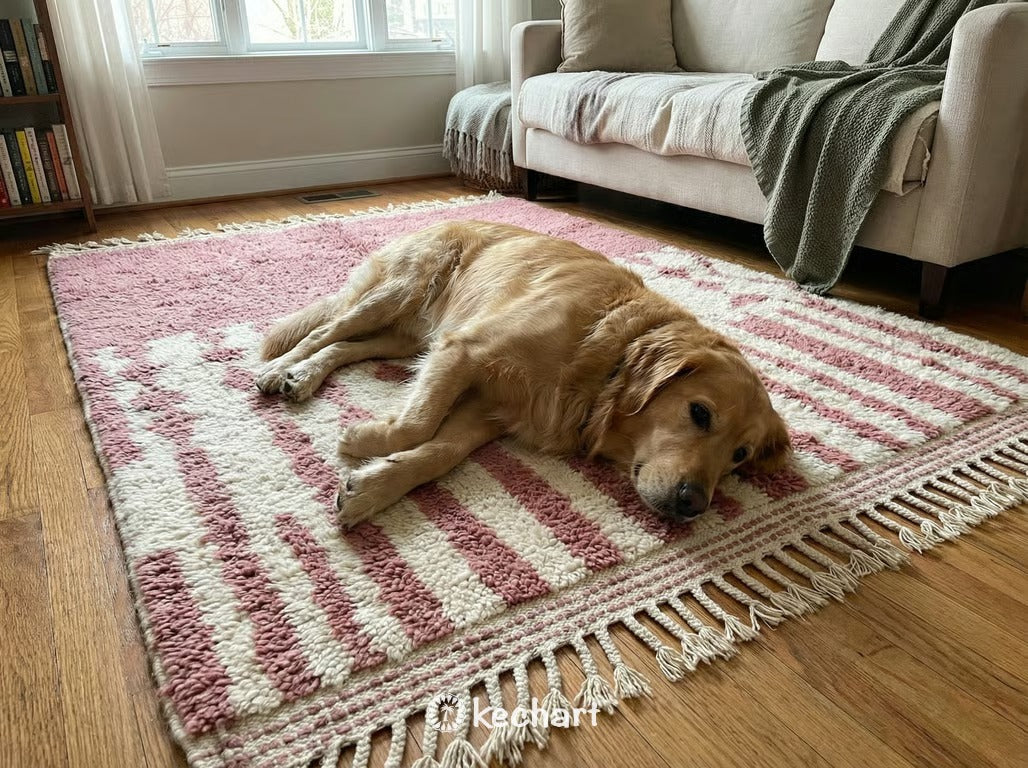 Slate Rose Beni Ourain Moroccan Rug - Custom Sizes Available