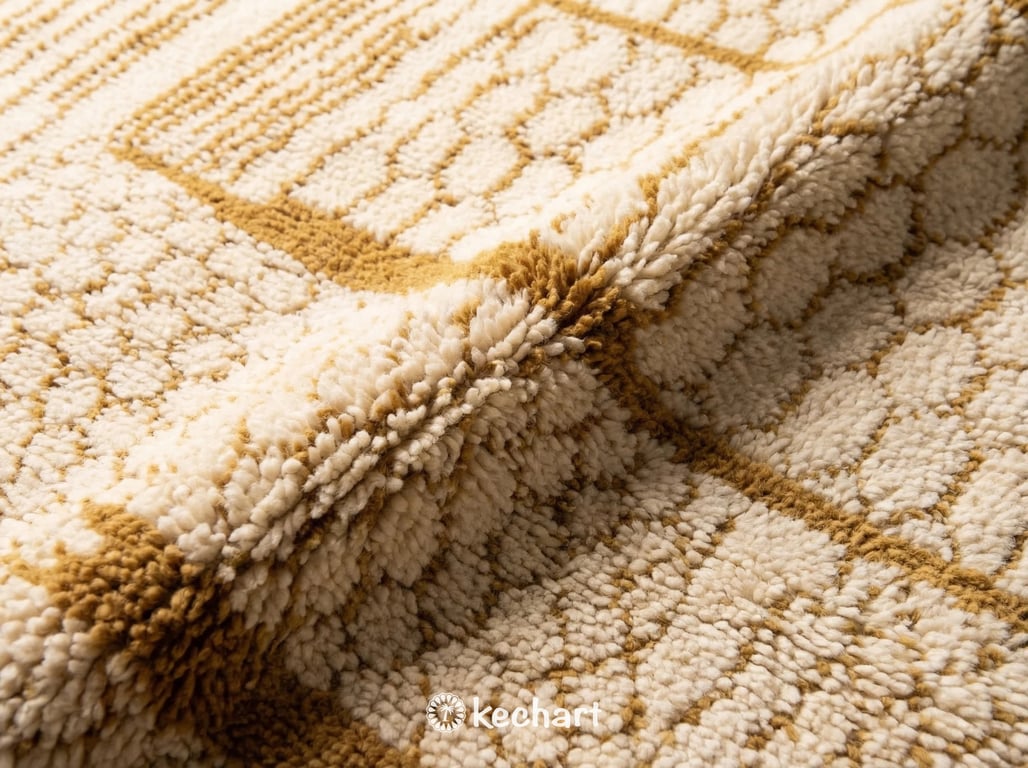 Custom Beni Ourain Rug - Handwoven Moroccan Wool Rug in Cream & Desert Sun
