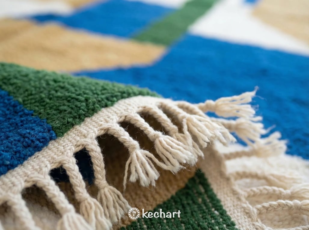 Custom Beni Ourain Rug - Made to Order Moroccan Wool with Colorful Diamonds
