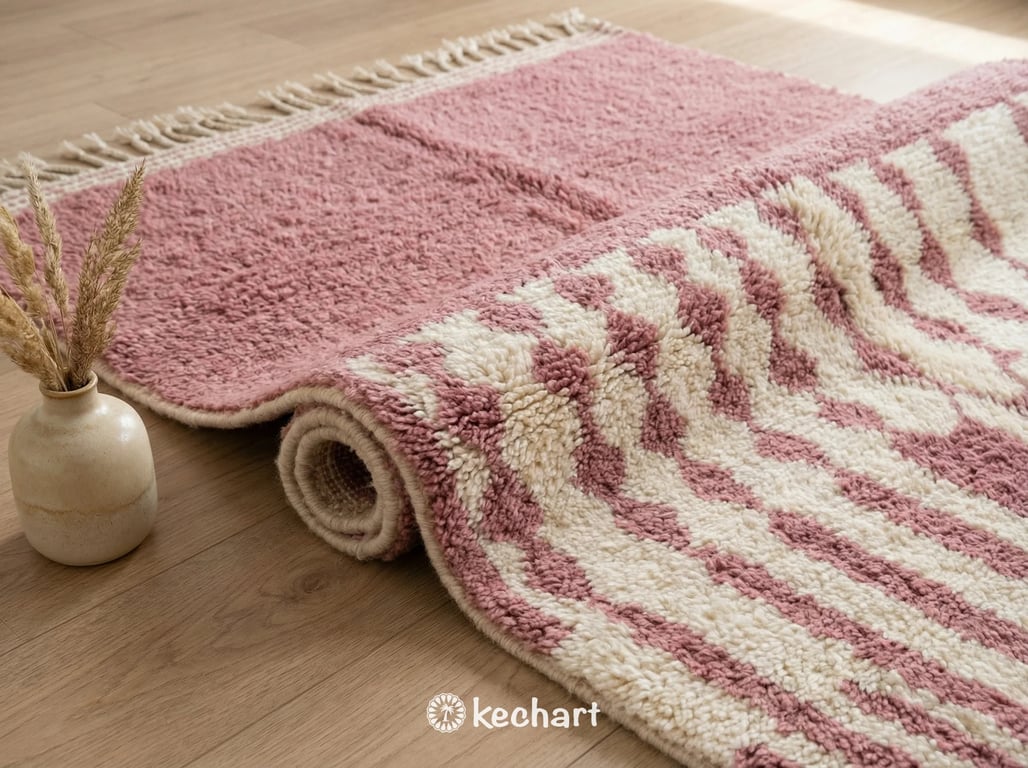 Slate Rose Beni Ourain Moroccan Rug - Custom Sizes Available