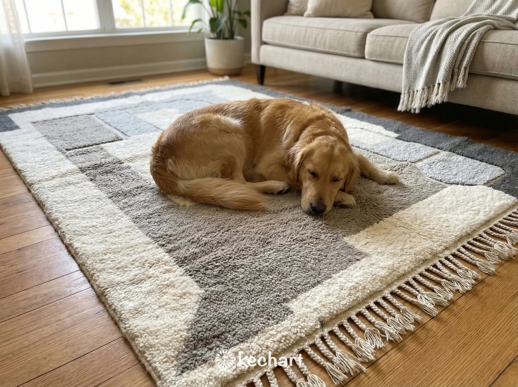 Custom Beni Ourain Rug - Made to Order Grey & White Diamond Moroccan Wool Rug