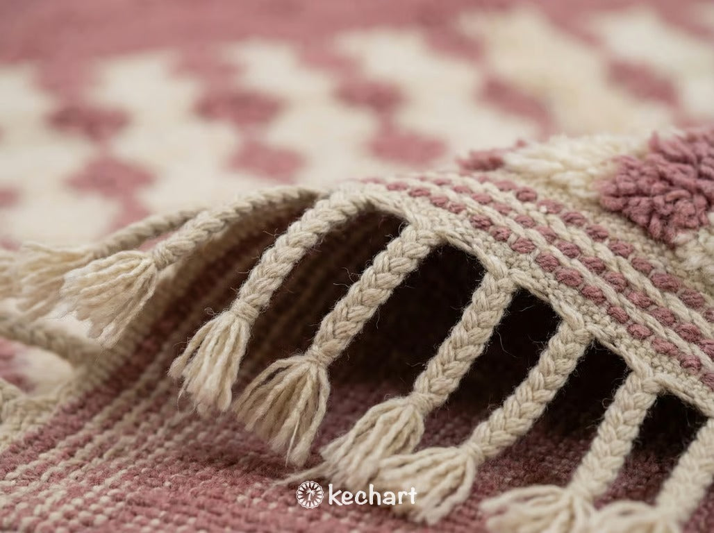 Slate Rose Beni Ourain Moroccan Rug - Custom Sizes Available
