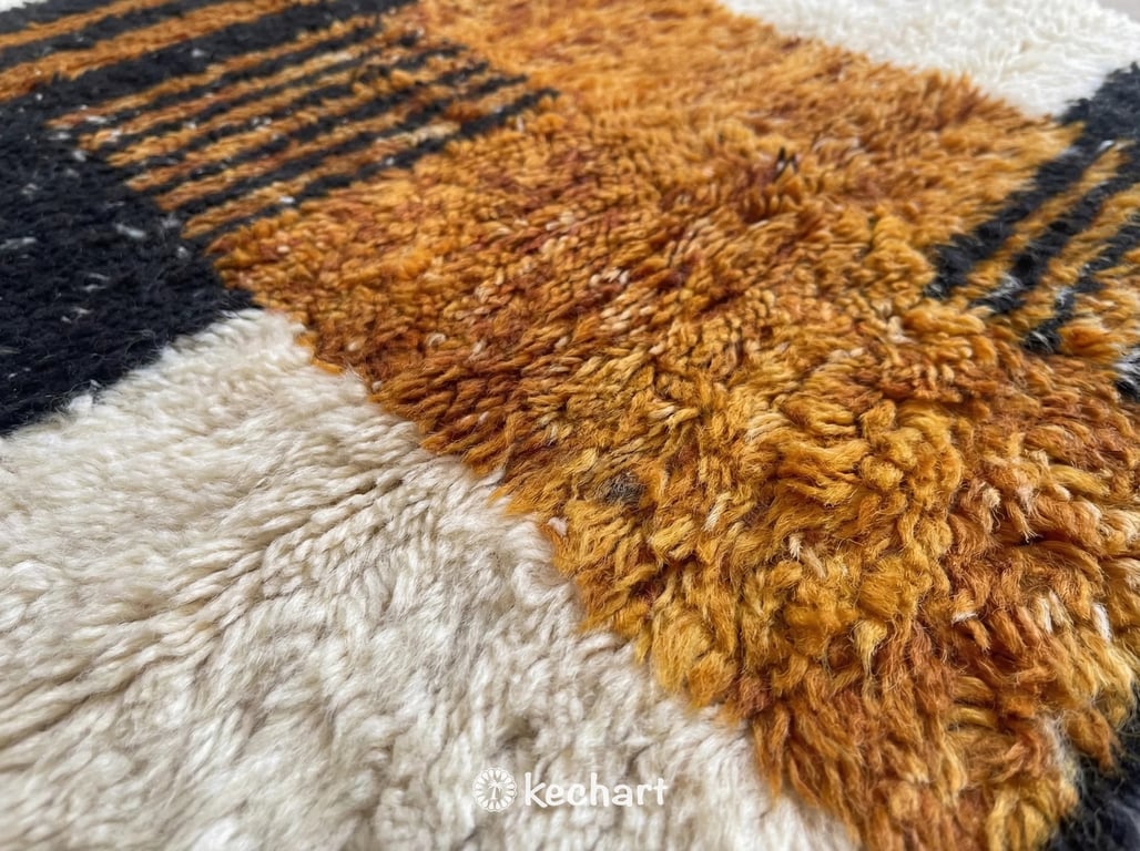 Custom Beni Ourain Rug - Made to Order Moroccan Wool, Geometric Earth Tones