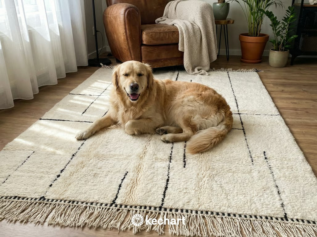 Custom Beni Ourain Rug – Made to Order Plush Moroccan Wool, Geometric Design