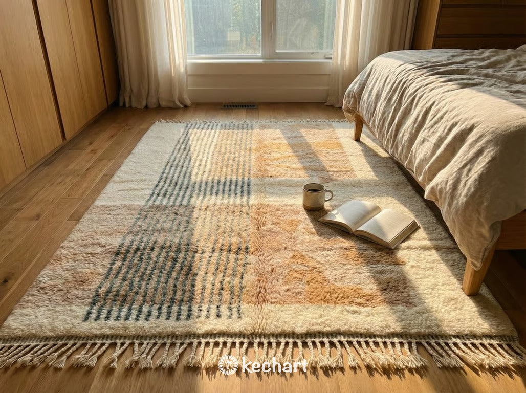 Custom Beni Ourain Rug - Handwoven Geometric Wool, Made to Order