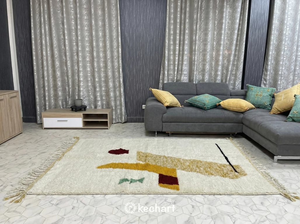 Made to Order Beni Ourain Rug - Plush Moroccan Wool Geometric Design