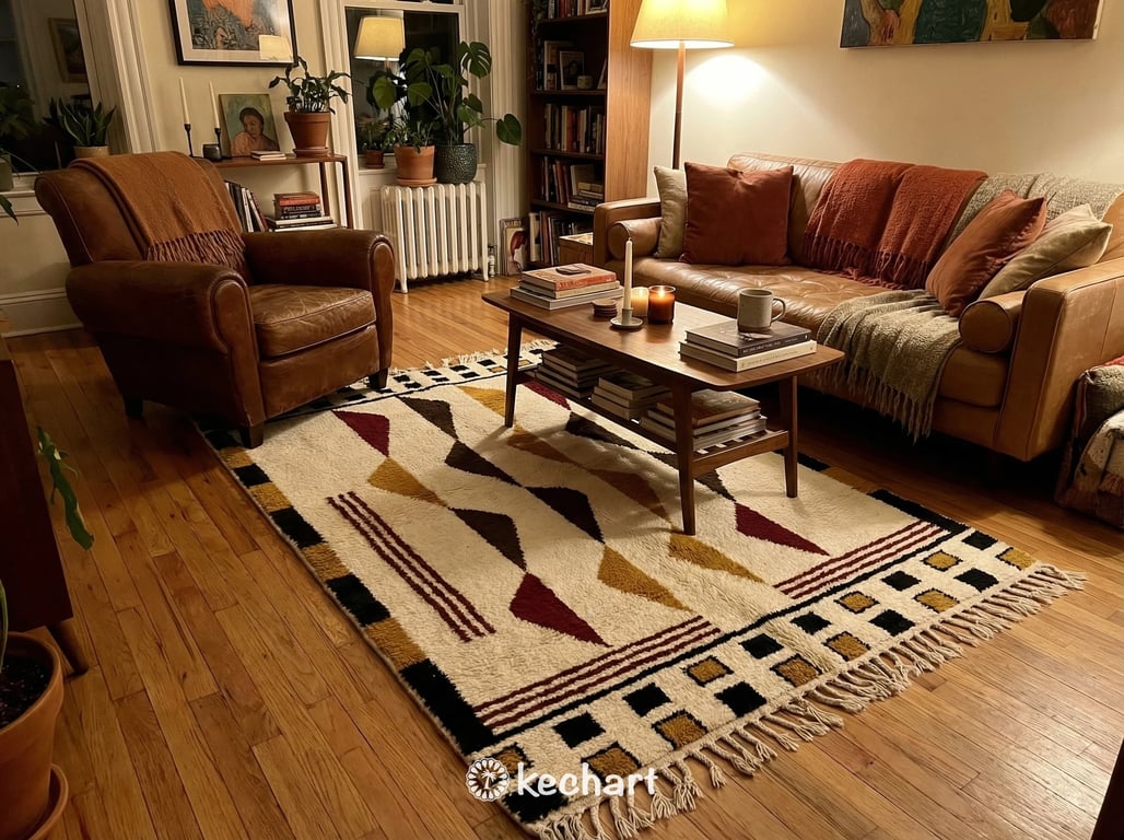Custom Beni Ourain Rug - Made to Order Moroccan Wool Rug in Rich Earth Tones