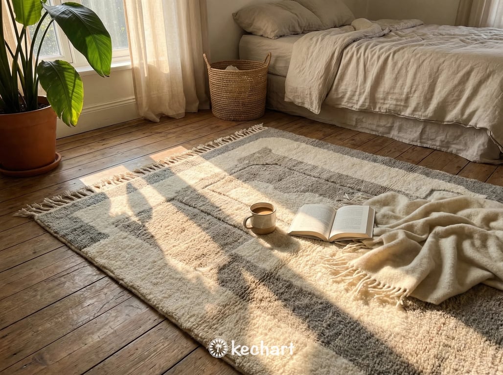 Custom Beni Ourain Moroccan Rug - Made to Order Plush Wool Diamond Design