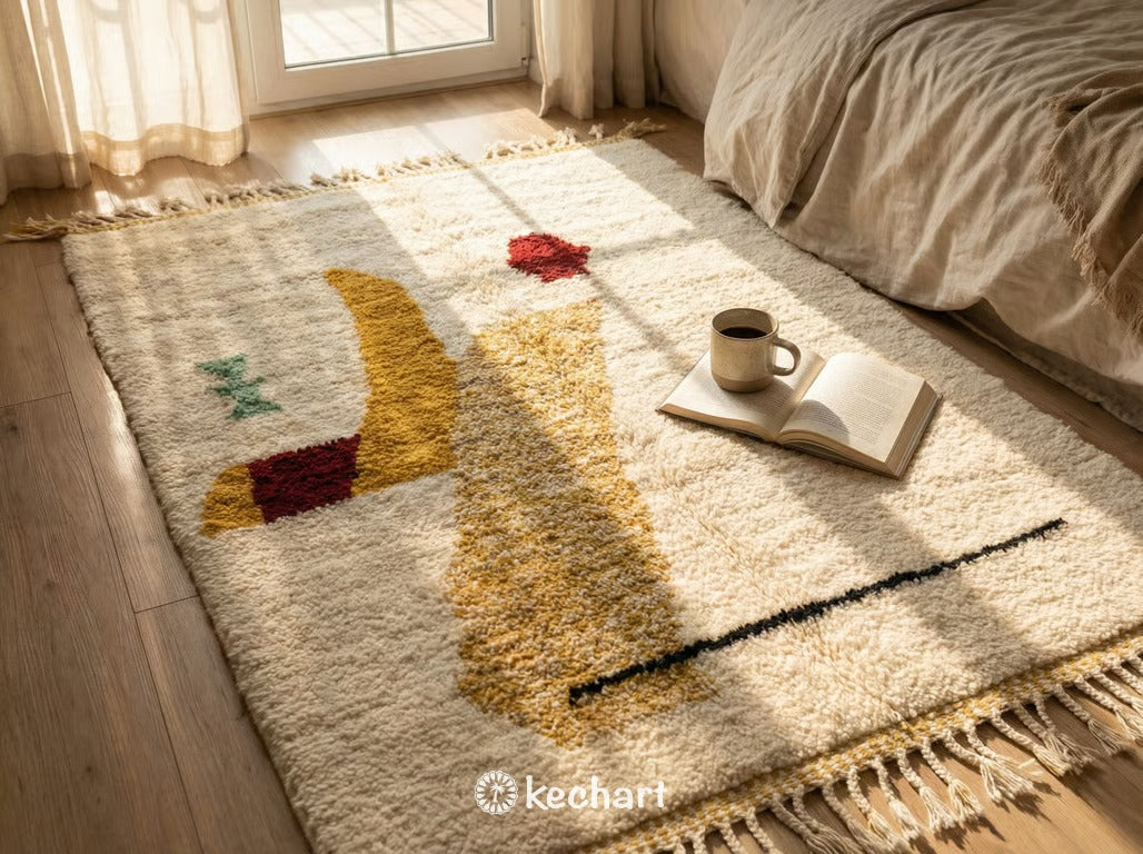 Made to Order Beni Ourain Rug - Plush Moroccan Wool Geometric Design