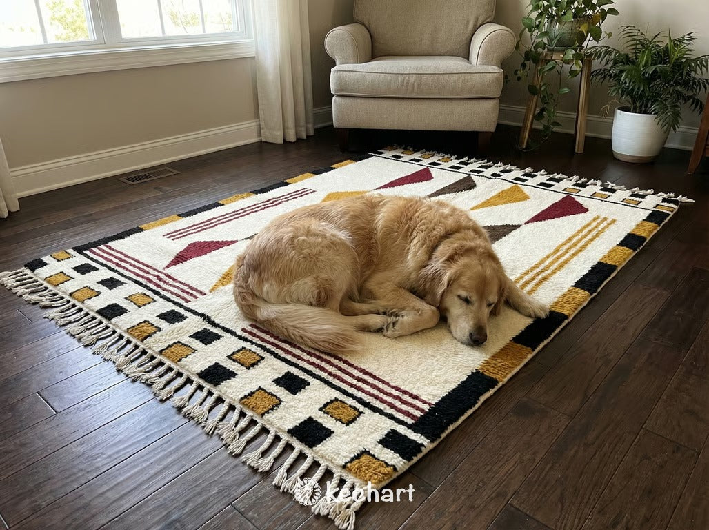 Custom Beni Ourain Rug - Made to Order Moroccan Wool Rug in Rich Earth Tones
