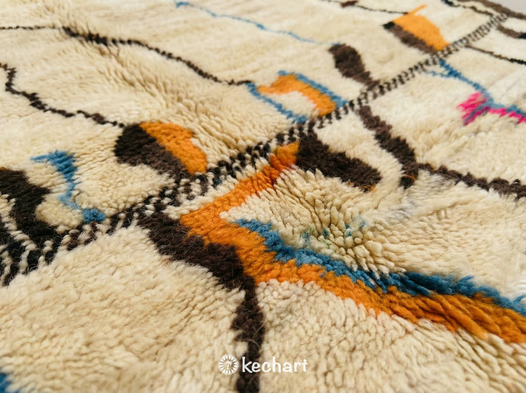 Custom Beni Ourain Rug - Handwoven Geometric Diamond Wool Rug, Made to Order