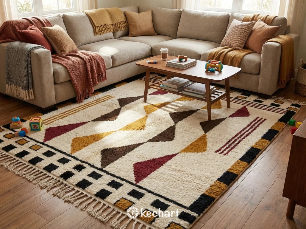 Custom Beni Ourain Rug - Made to Order Moroccan Wool Rug in Rich Earth Tones