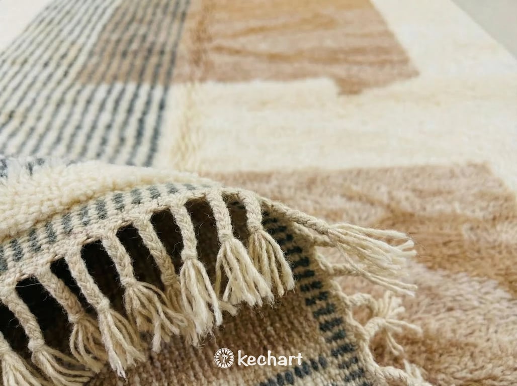 Custom Beni Ourain Rug - Handwoven Geometric Wool, Made to Order