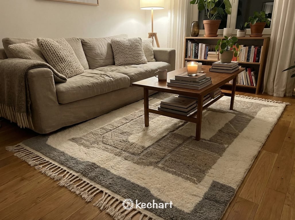 Custom Beni Ourain Moroccan Rug - Made to Order Plush Wool Diamond Design