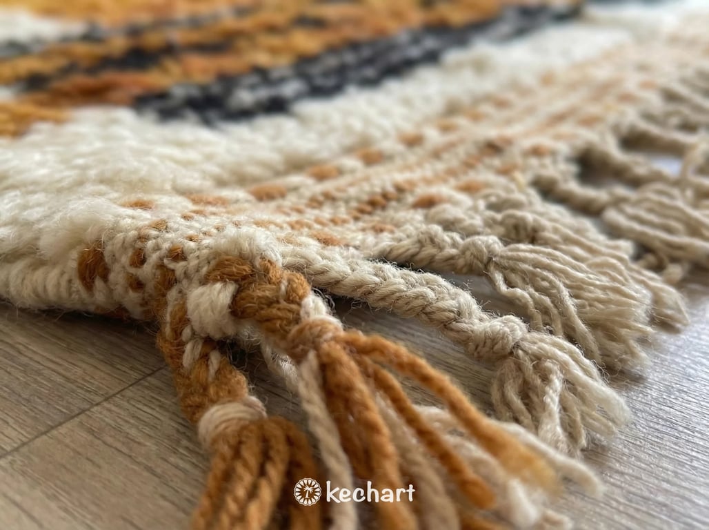 Custom Beni Ourain Rug - Made to Order Moroccan Wool, Geometric Earth Tones
