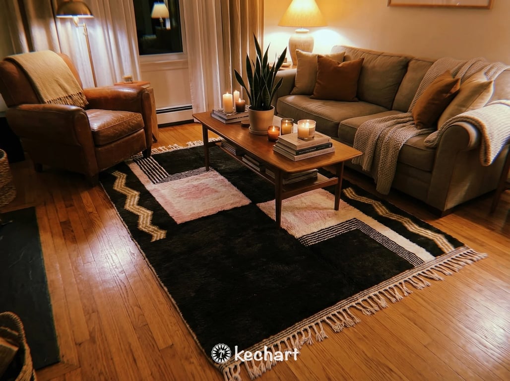 Custom Beni Ourain Rug - Made to Order Earth Tone Geometric Wool Rug