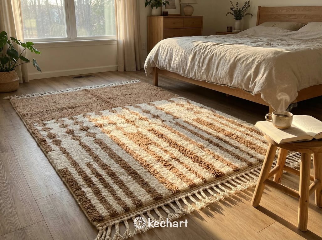 Sahara Brown Beni Ourain Rug - Custom Size Moroccan Wool
