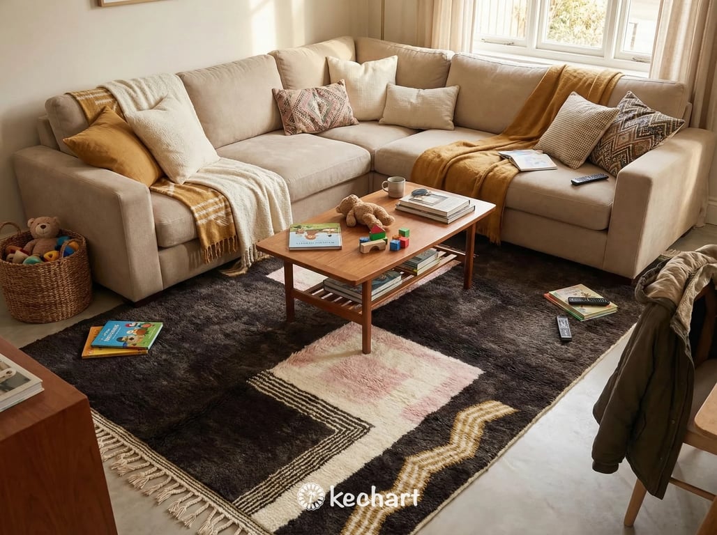 Custom Beni Ourain Rug - Made to Order Earth Tone Geometric Wool Rug