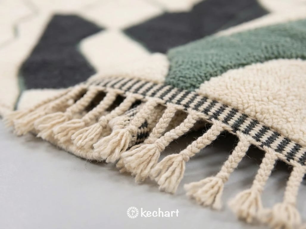 Made to Order Beni Ourain Rug - Custom Moroccan Wool Geometric Diamond