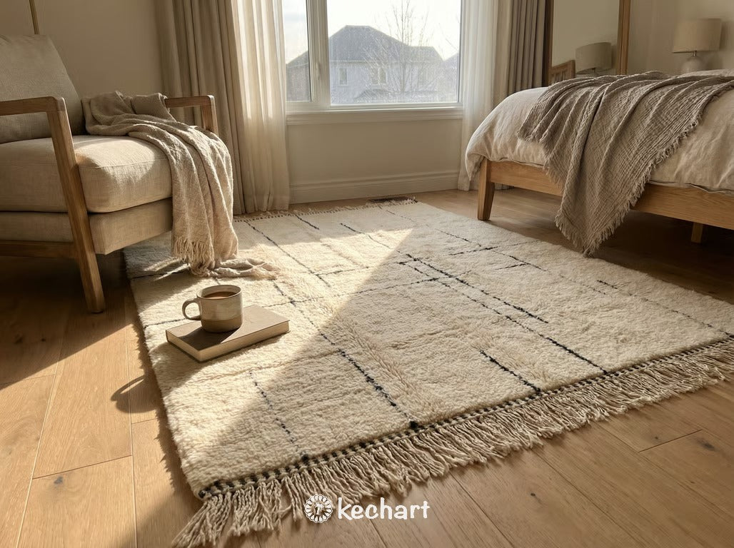 Custom Beni Ourain Rug – Made to Order Plush Moroccan Wool, Geometric Design