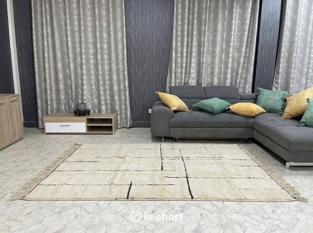 Custom Beni Ourain Rug – Made to Order Plush Moroccan Wool, Geometric Design